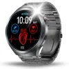 Smartwatch Zegarek Męski Angelo AT475 czarny Kardiowatch EKG HRV Rozmowy Menu PL 4 Paski